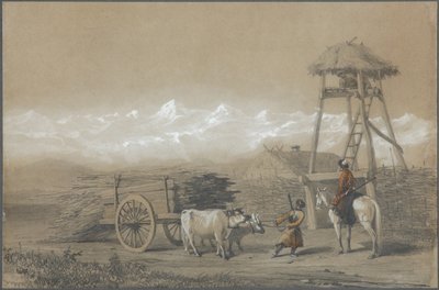 Kosakkefortet i Kaukasus, 1846 av Grigori Grigorevich Gagarin