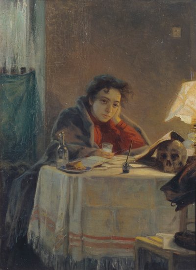 En jentestudent, 1904 av Grigori Grigoryevich Myasoedov