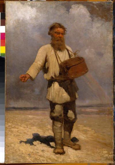 Le semeur. Peinture de Grigori (Grigoriy, Grigory) Grigoryevich Myasoyedov (Myasoedov, Miasoedov) (1834-1911), huile sur toile av Grigori Grigoryevich Myasoedov