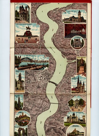 Siste Rhin -panorama av Mainz 01 av Grossh. S. Hofbuchbinderei u. Albumfabrik Eisenach Photo.Lithogr. v. Wilh.Schülz