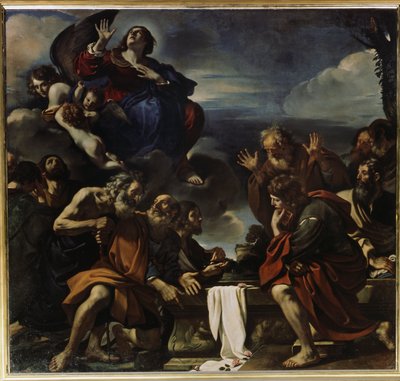 ""The Assumption of the Virgin"" (Assumption of the Virgin) Maleri av Giovanni Francesco Barbieri kjent som Il Guercino (Le Guerchin) (1591-1666) av Guercino