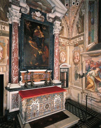 Madonna og barn med de hellige Peter og Paul av Guercino