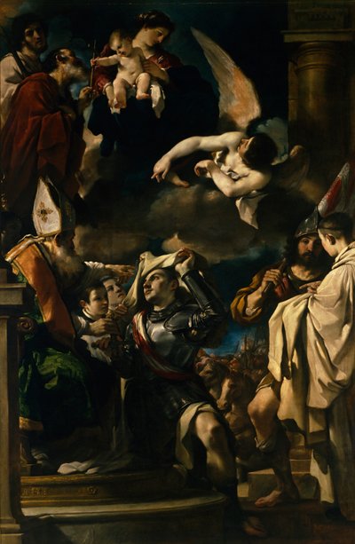 Saint William av Aquitaine mottar kappen av Guercino