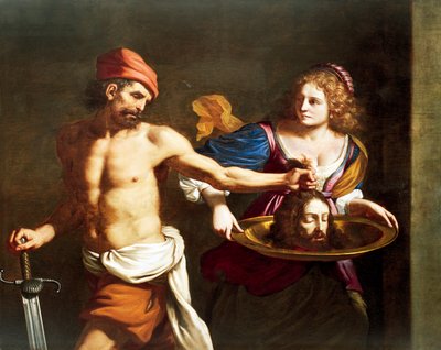 Salome mottar sjefen for John Baptist, av Giovanni Francesco Barbieri, kjent som Guercino (1591-1666), olje på lerret av Guercino (1591 1666)