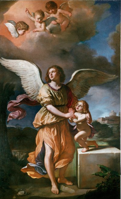 The Guardian Angel (olje på lerret av Guercino