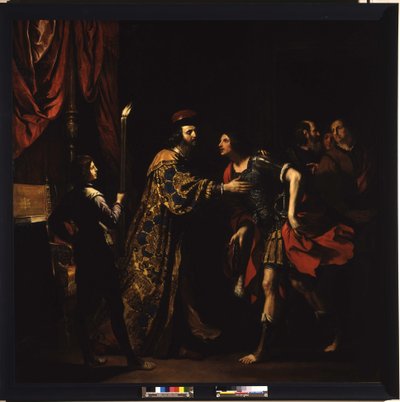 Avskjeden til Caton d'Uticus har sønnen hans av Guercino