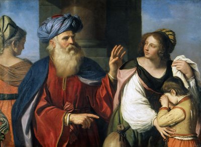 Abraham kaster ut Hagar og Ismael, 1657. av Guercino