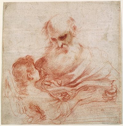 Evangelisten Matteus med engelen av Guercino