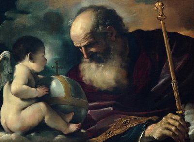 Gud Faderen og Engelen, 1620 av Guercino