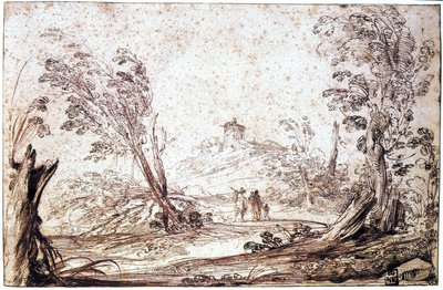 Landskap, 1600-tallet av Guercino