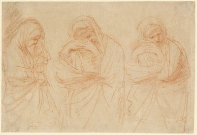 Madonna Mourning: Studier for Kristi gravleggelse av Guercino