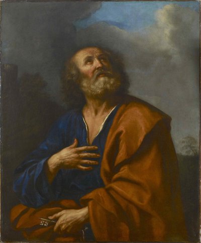 Apostelen Peter. av Guercino