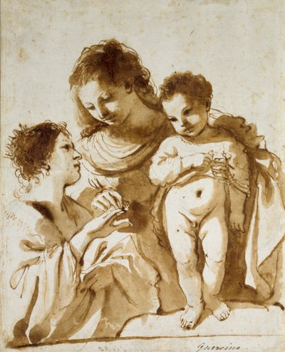 Det mystiske ekteskapet til St Catherine, 1618-1619 av Guercino