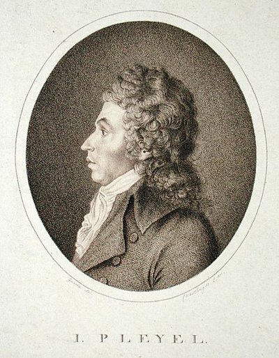 Ignaz Joseph Pleyel (1757-1831) gravert av F.W. Nettling av Guerin (after)