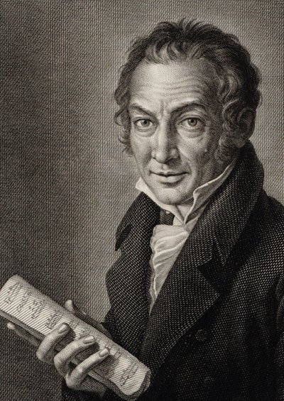 Portrett av komponisten Nicola Antonio Zingarelli 1752-1837, 1816. av Guglielmo Morghen