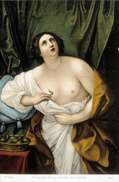 Cleopatra selvmord ved å bli bitt av en aspic (slange). av Guido (after) Reni