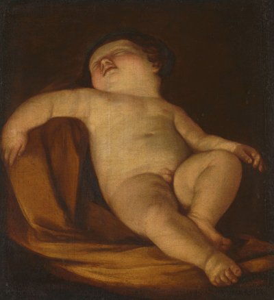 Sovende Putto av Guido (after) Reni
