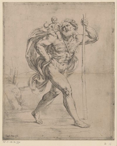 Den hellige Christopher av Guido Reni
