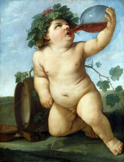 Drikker Bacchus Boy, ca. 1623. av Guido Reni