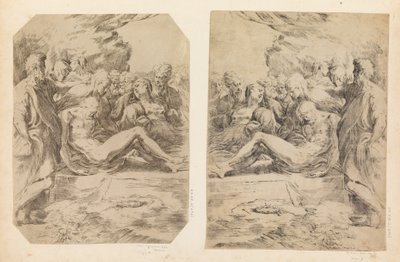 Gravlegging, ca. 1595-1600. av Guido Reni