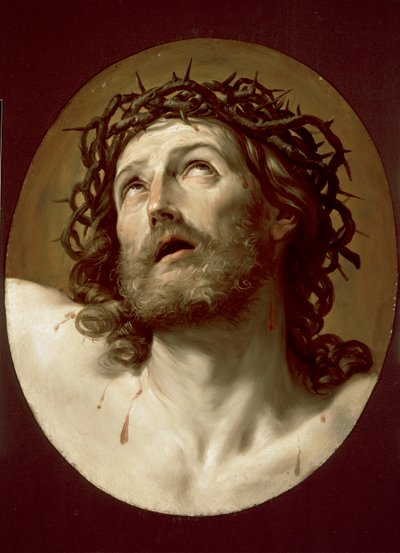 Head of Christ Crowned with Thorns, tidlig på 1630-tallet (olje på kobberpanel) av Guido Reni