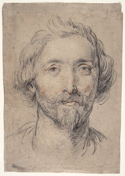 Hodet til en mann [Nicholas Lanier?] av Guido Reni