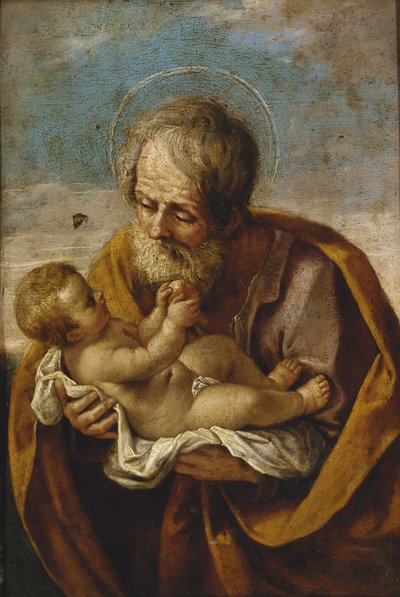 Josef og Kristusbarnet i armene hans av Guido Reni