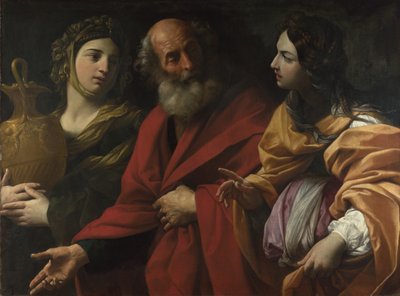 Lot og hans døtre forlot Sodoma, ca. 1615 av Guido Reni