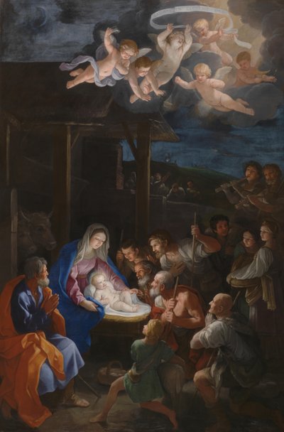 Hyrdenes tilbedelse, ca. 1640. av Guido Reni