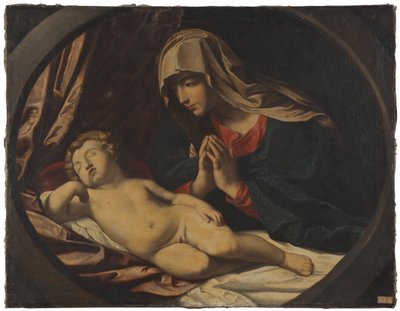 Jomfruen og det sovende barnet av Guido Reni
