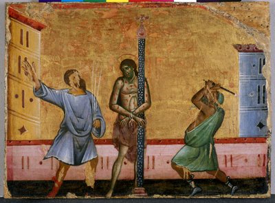 The Flagelation of Christ (tempera på tre) av Guido da Siena
