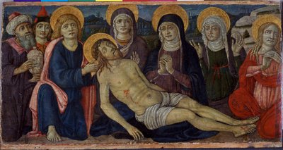 The Lamentation of Christ, ca.1500 (tempera på tre) av Guidoccio di Giovanno Cozzarelli