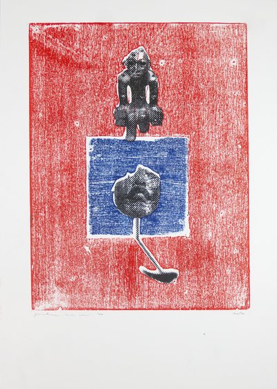 Invisible Room nº3, 2019 (tresnitt og silketrykk) av Guilherme Pontes