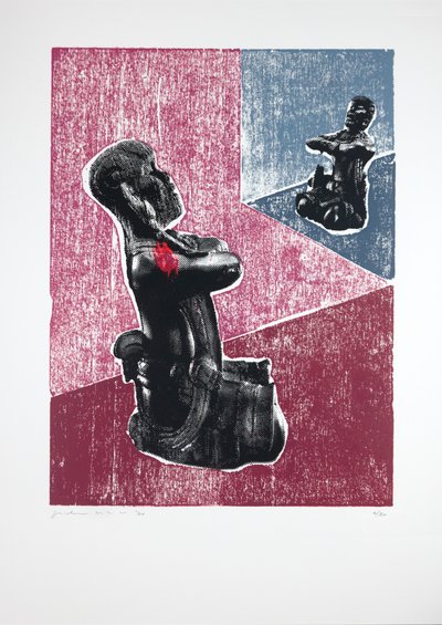Invisible Room nº7, Megalomania, 2019 (tresnitt og silketrykk) av Guilherme Pontes