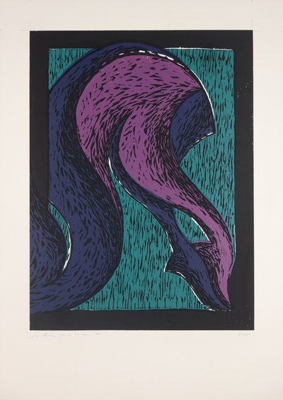 Legs Crossed Nº2, 2019 (linocut) av Guilherme Pontes