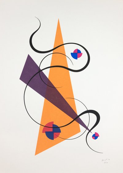 Movement Nº4, 2019 (silketrykk) av Guilherme Pontes