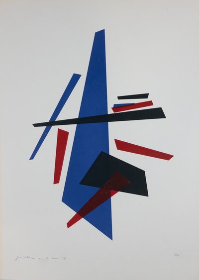 Movement Nº7, 2019 (silketrykk) av Guilherme Pontes