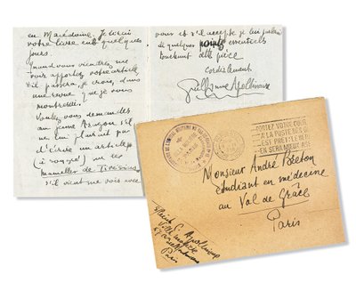 Brev til Andre Breton, 1918 av Guillaume Apollinaire