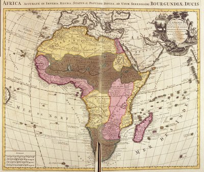 Kart over Afrika (radering av Guillaume Delisle