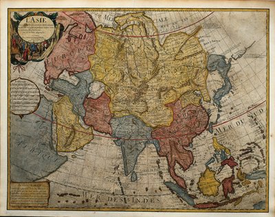 Kart over Asia, av Guillaume de L