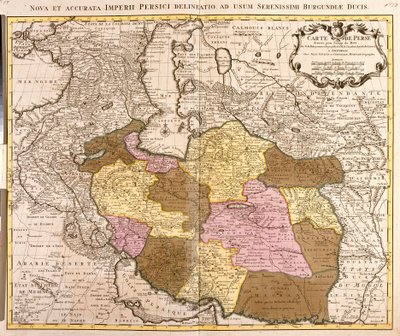 Kart over Persia (etsing av Guillaume Delisle
