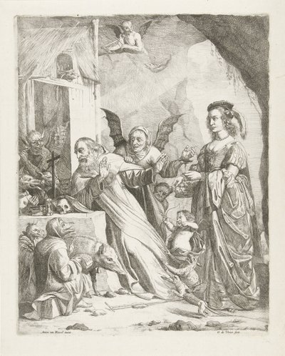 Fristelsen til St. Anthony av Guillaume Duvivier