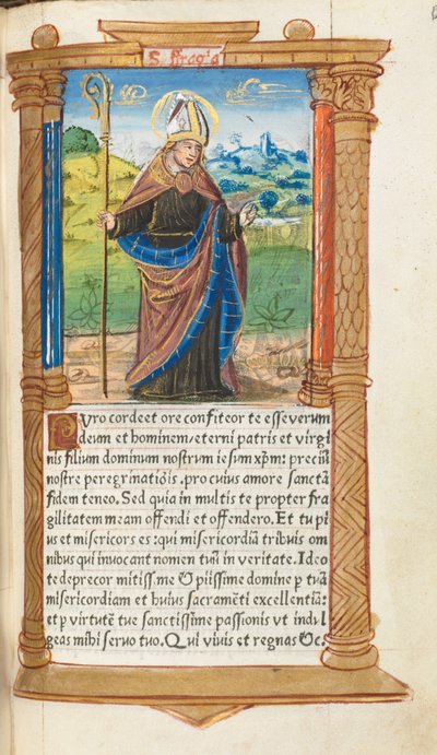 Trykt Timebok Bruk av Roma: fol. 96r, St. Augustine, 1510. av Guillaume Le Rouge