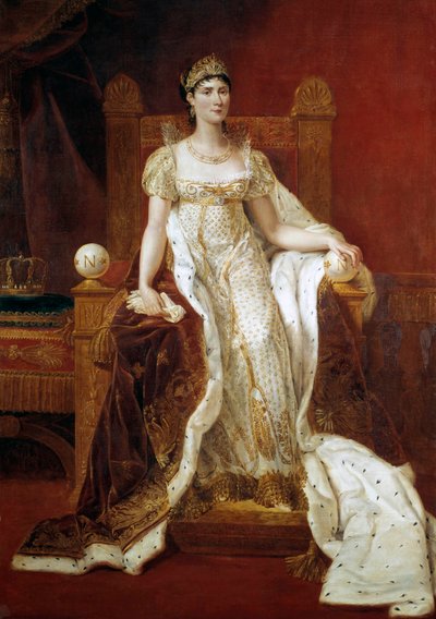 Portrett i full lengde av Josephine de Beauharnais, franskmennenes keiserinne (1763-1814) Maleri av Guillaume Lethiere (1760-1832) 1807 Søn. 2,15 x 1,49 m - Portrett i full lengde av Josephine de Beauharnais, franskmennenes keiserinne (1763-1814). Maleri a av Guillaume Lethiere
