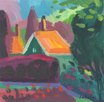 Hus i Holland, 2010 (gouache på papir) av Guillermo Martí Ceballos