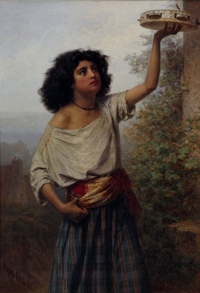 Ung sigøynerkvinne, 1870 av Gun