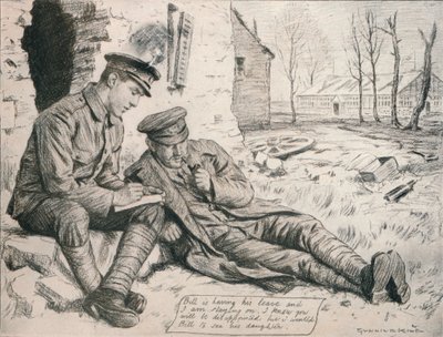 The Letter Home, c1917, 1918 av Gunning King