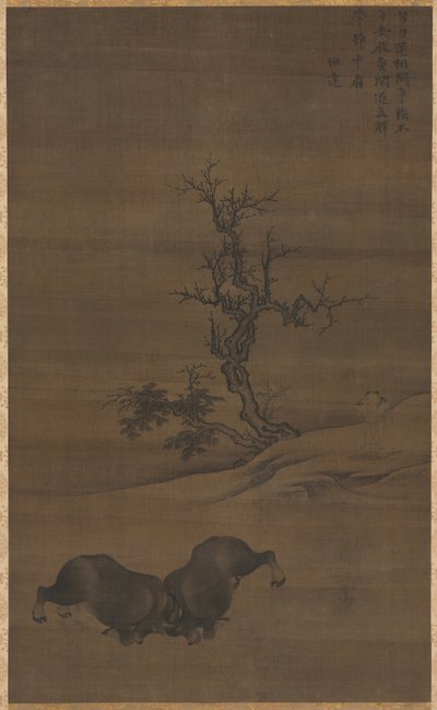 Herdboys and Buffalo in Landscape, 1200-tallet. av Guo Min
