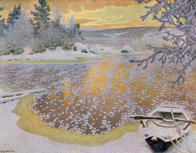 Frost på is av Gustaf Edolf Fjaestad
