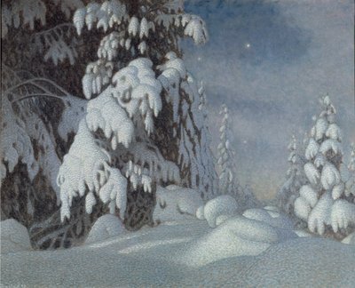 Vintermåneskinn, 1895 av Gustaf Fjaestad